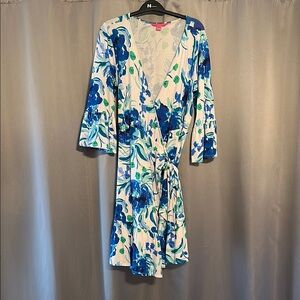 Lilly Pulitzer Blue and Green Floral Dress